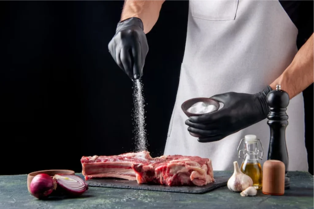 Preparing Côte de Boeuf