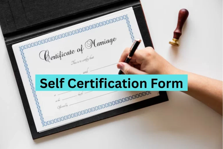 Self Certification Form